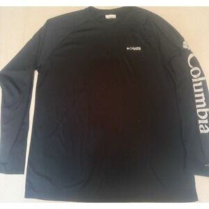 Columbia Sportswear Co. PFG Omni Shade Long Sleeve Black Fishing Shirt Size XLT